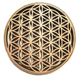Fiore della Vita - Energizzante Traforato in Legno Okumè - 1