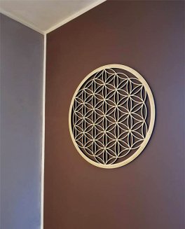 Fiore della Vita in Legno di Betulla - da Parete - 4