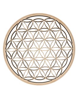 Fiore della Vita in Legno di Betulla - da Parete - 1