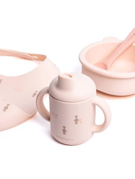 First Meal Set in Silicone - Fawn Pink - 3