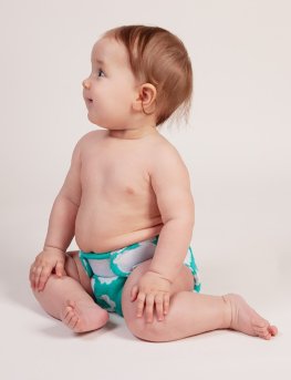 Fitted Bamboozle per Pannolino Lavabile a 2 Pezzi - Fluffy Cloud - 6