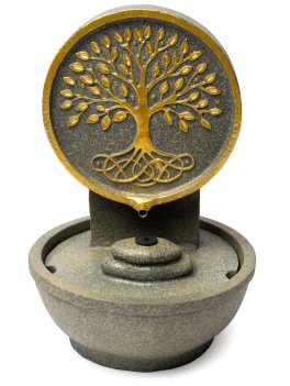 Fontana dell'Albero della Vita con Luce Led Calda - 2