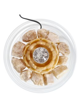 Fontanella in Alabastro con Sfera di Cristallo Rotante - Lotus - 3