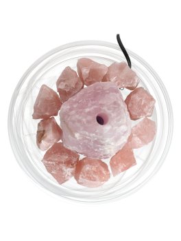Fontanella in Alabastro con Pietre grezze - Quarzo Rosa - 3