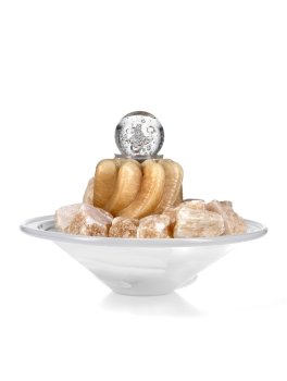 Fontanella in Alabastro con Sfera di Cristallo Rotante - 8 Pesci - 1