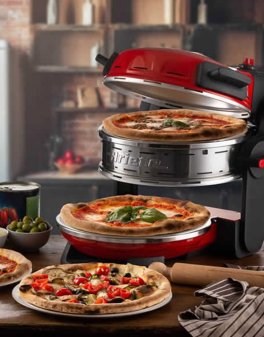 Forno Pizza Elettrico Rosso - 9