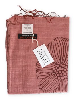 Foulard Cotone e Seta con Stampa Anemone - 3