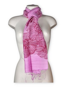 Foulard Cotone e Seta Stampa Anemone - 2