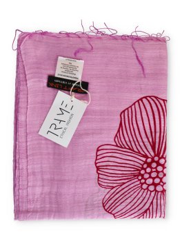 Foulard Cotone e Seta Stampa Anemone - 3