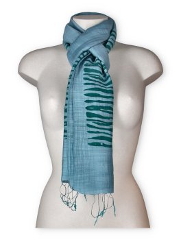 Foulard Cotone e Seta - Stampa Onde - 2