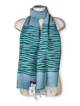Foulard Cotone e Seta - Stampa Onde - 1