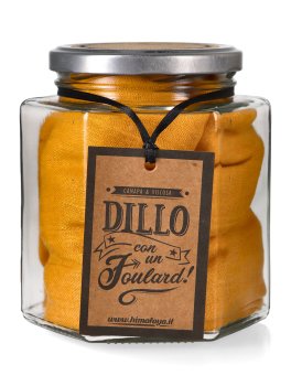 Foulard di Canapa e Viscosa con barattolo in Vetro - "Dillo con un Foulard" - Ocra - 3