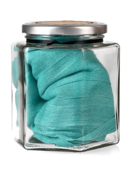 Foulard di Canapa e Viscosa con barattolo in Vetro - "Dillo con un Foulard" - 4