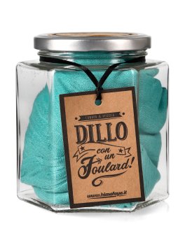 Foulard di Canapa e Viscosa con barattolo in Vetro - "Dillo con un Foulard" - 3