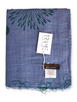 Foulard in Cotone e Seta con Stampa Fiore Dente di Leone - 3