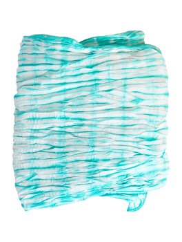 Foulard in Cotone Shibori con Disegno Piume - 3