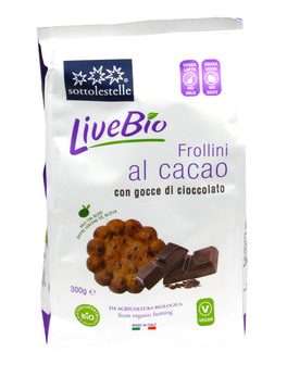 Frollini al Cacao Livebio con Gocce di Cioccolato - 1