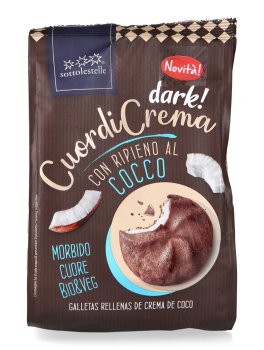 Frollini "Cuor di Crema Dark" con Crema al Cocco Bio - 1