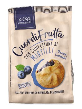 Frollini "Cuor di Frutta" con Confettura di Mirtilli Bio - 1