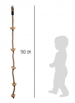 Fune d'Arrampicata con Appoggi Per il Piede in Legno - 4