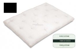 Futon Tradizionale Beta Nero - Puro Cotone e Cocco - 1