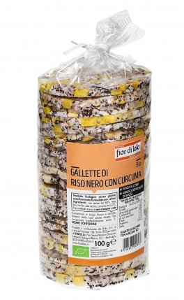 Gallette di Riso Nerone, Mais e Riso con Curcuma Bio - 1