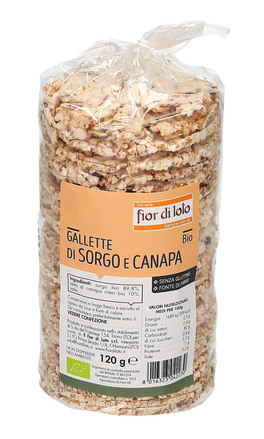 Gallette di Sorgo e Semi di Canapa Interi Bio - 1