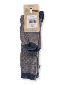 Gambaletti Bimbi in Lana Merinos Extra Fine "Juno" - Jeans e Grigio - 10/12 Anni - 3