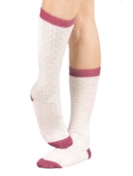 Gambaletti Bimbi in Lana Merinos Extra Fine "Juno" - Panna e Rosa Antico - 1