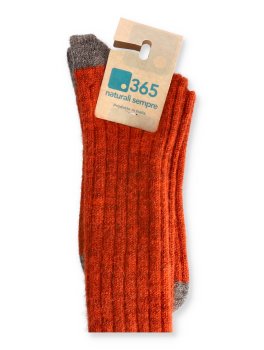 Gambaletti in Lana Inglese "Caliope Maxi" - Arancio e Marrone - 3