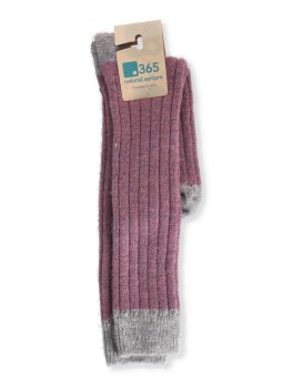 Gambaletti in Lana Inglese "Caliope Maxi" - Rosa e Grigio - Taglia 35/38 - 2
