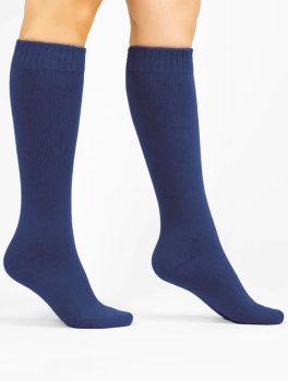 Gambaletti Lisci in Lana Merinos "Avada" - Blu - 1