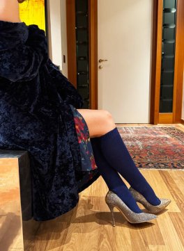 Gambaletti Lisci in Lana Merinos "Avada" - Blu - 5