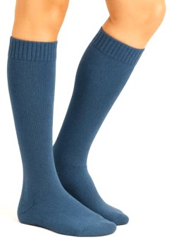 Gambaletti Lisci in Lana Merinos "Avada" - Jeans - 1