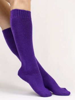 Gambaletti Lisci in Lana Merinos extra Fine "Avada" - Viola - 3