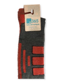 Gambaletti Trekking in Lana Merinos "Politecnica" - Arancio e Grigio - 2