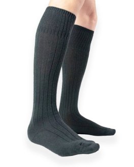 Gambaletti Uomo a Coste in Lana Merinos "Navos" - Antracite - 1