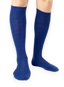 Gambaletti Uomo a Coste in Lana Merinos "Navos" - Bluette - 1