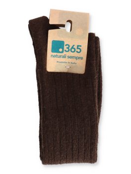 Gambaletti Uomo a Coste in Lana Merinos "Navos" - Marrone - 2