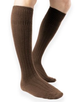 Gambaletti Uomo a Coste in Lana Merinos "Navos" - Marrone - 1