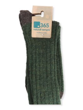 Gambaletto Caliope Maxi 100% Lana Inglese Verde e Marrone - 3