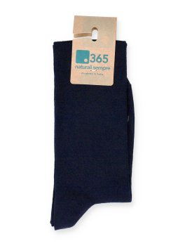 Gambaletto Donna in Cotone Biologico con Polso Inglese Blu - 3