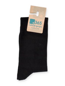 Gambaletto Donna in Cotone Biologico con Polso Inglese - Nero - 3