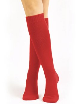 Gambaletto Donna Liscio in Lana Merinos Extra Fine "Avada" - Rosso - 1