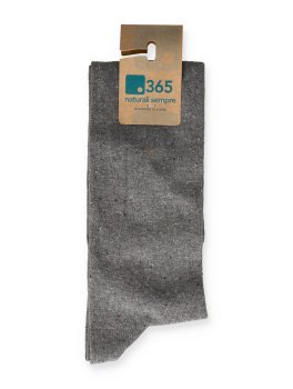 Gambaletto Uomo in Cotone e Seta Bio "Bottonato" - Grigio - 2