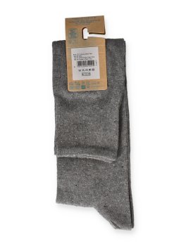 Gambaletto Uomo in Cotone e Seta Bio "Bottonato" - Grigio - 3