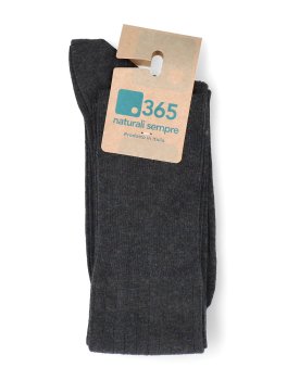 Gambaletto Uomo in Tencel™ Lyocell a Coste con Polso Alto - Antracite - 2