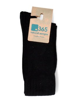 Gambaletto Uomo in Tencel™ Lyocell a Coste con Polso Alto - Nero - 2