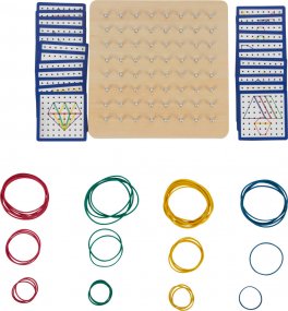 Geoboard di Legno con Elastici - 2