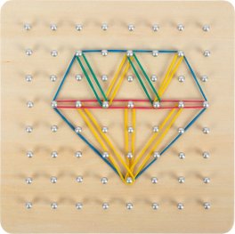 Geoboard di Legno con Elastici - 6